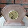 Bagley Art Deco Frosted Pink Clock Image 2