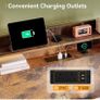 3ft Single Bed Frame with Storage Wooden Headboard, LED Light & Charging Station, Platform Metal Bed Frame Single with Underbed Storage, Strong Metal Slat Support Image 8