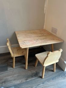 Kids Wooden Table & Chairs