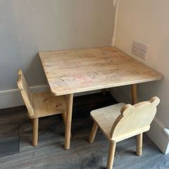 Kids Wooden Table & Chairs