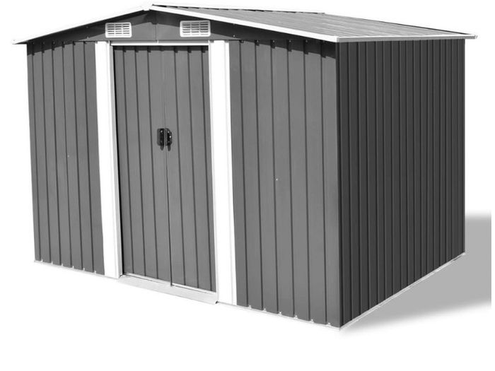 Garden Storage Shed Anthracite Steel 257x205x178 Cm Multiple Colours Available (free Postage)