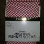 BNWT 2 pairs  Red fishnet ankle high socks size UK37-42 UK4-8 Postage included Image 2