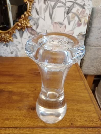 Studio Hand Blown Free Form Vase. Very Heavy.