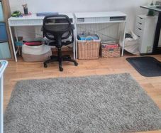 Grey Shaggy Rug, Approx. 180cm x 120cm