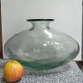 Large Heavy Seeded Glass Vase / Decorative Bottle (35cm x 24cm) Image 2