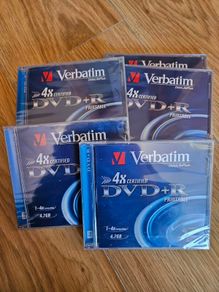 5 X Verbatim Blank DVD'S