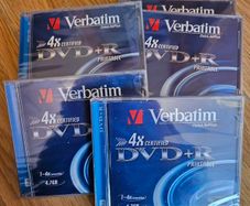 5 X Verbatim Blank DVD'S