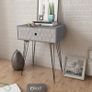 Nightstands with Drawer 2 pcs Grey Image 3