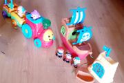 2 Interactive Toys with Music and Light - Train and Ship