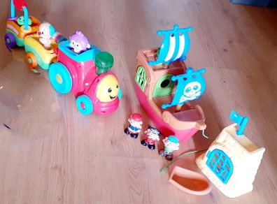 2 Interactive Toys with Music and Light - Train and Ship