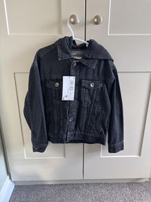 Denim jacket with hood BNWT