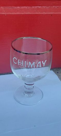 Chimay chalice goblet style  stemmed glass ,the trappist monastery in hainut chimay Belgium, buyer collects or pays postage thank you, collectors item