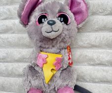 TY Beanie Boos Squeaker the mouse with cheese plush approx. 15cm Used Please see photos