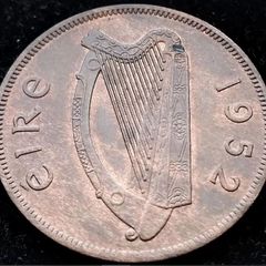 [#285] - Ireland 1952 | Irish 1d | Irish One Penny | Hen and Chicks | KM.11