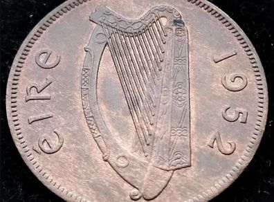 [#285] - Ireland 1952 | Irish 1d | Irish One Penny | Hen and Chicks | KM.11