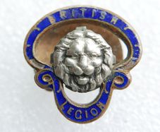 Vintage 1921 British Legion Brass Lapel Badge: J R Gaunt London
