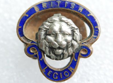 Vintage 1921 British Legion Brass Lapel Badge: J R Gaunt London