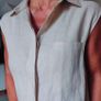 MEIMEIJ 100% Linen Beige Shirt dress, size 10 Image 8