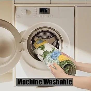 Non-slip Bathroom Rugs, 45x70cm Bath Mat Carpet Super Absorbent Machine Washable Soft Shower Suitable for Living Room/Kitchen/Bedroom Indoor Floor