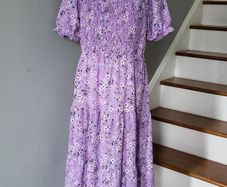Purple floral summer dress, Size XXL / UK18, Brand new
