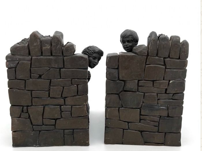 1990s Genesis Fine Arts  Bookends Hide & Go Seek