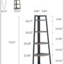 Tribesigns Industrial Corner Shelf, Bookcase Like New Image 3