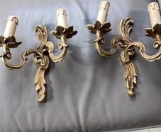 Brass wall lights