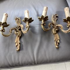 Brass wall lights