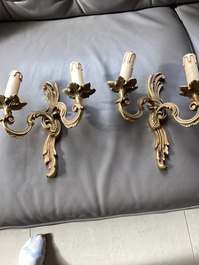 Brass wall lights