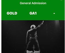 Bon Jovi - Gold Standing Ticket