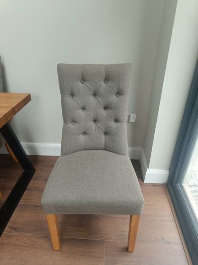 Grey dining room chairs
