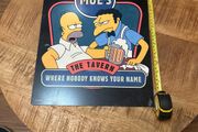 Simpsons metal sign