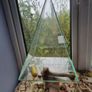 Glass ritual pyramid with bones and candle Image 3