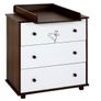 Furniture set- toddlers bed, cot bed, chest of drawers, changing table, wardrobe, tall shelf, wall shelf. Image 6