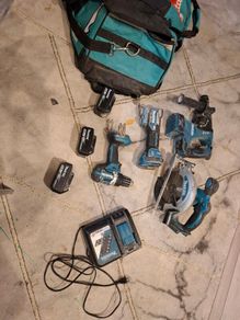 makita tools with wheelie bag