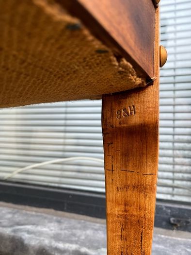 wood armchair vintage
