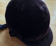 Velvet riding helmet for children