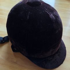 Velvet riding helmet for children