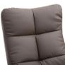 Relax Armchair with Footstool, Storage, Padded TV Chair with Reclining Function, 360 Swivel TV Chair for Bedroom, Living Room, Artificial Leather, Brown Image 4