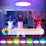 FREE EXPRESS SHIPPING LED Ceiling Light with RGB Backlight, 24W 3200LM 3000K-6500K Dimmable with Remote Control, RGB Chasing Timer & Memory, IP44 Ultrathin Round Ceiling Light for Bedroom/Living Room/Bathroom/Kitchen Image 3