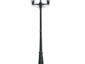Garden Light Post 2-arms 215 cm Dark Green/Black Aluminium