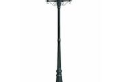 Garden Light Post 2-arms 215 cm Dark Green/Black Aluminium