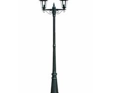 Garden Light Post 2-arms 215 cm Dark Green/Black Aluminium