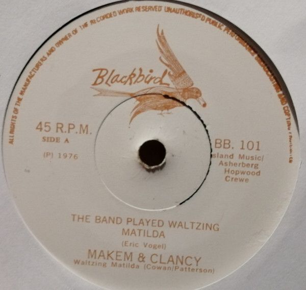 Makem & Clancy Waltzing Matilda Irish Traditional 7 Inch Vinyl