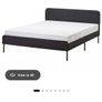 King Size Bed 150x200 and Frame Like New Image 4