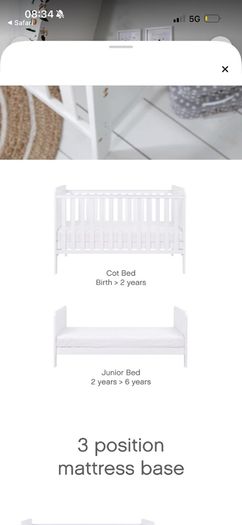 cot and toddler bed