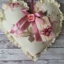 Hanging Heart Decor. Scented Heart. Mother's Day Gift. Shabby Chic Decor. Image 3