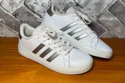 Adidas Grand Court Lifestyle Tennis Ladies Trainers White/Silver Stripes UK5 EUR38