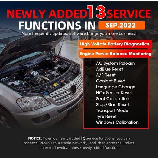 LAUNCH OBD2 Scanner CRP909X, OE-Level Full System Diagnostic Tool, 28+ Services, ABS Bleeding Injector Coding IMMO, Auto VIN, TPMS, 2-Year Free Update