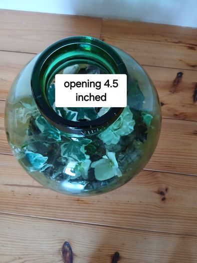 Vintage Viresa Terrarium from 1960s or 1970s.  Green Verdi Glass.